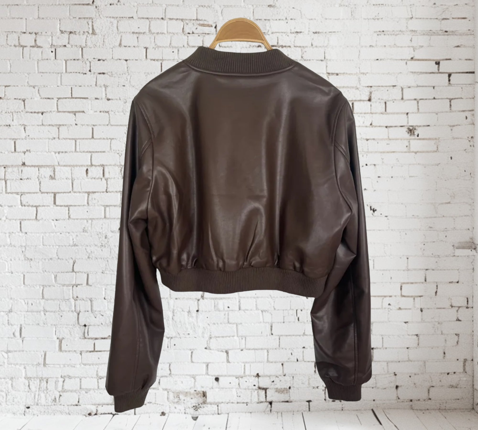 Bomber Court en Simili-Cuir