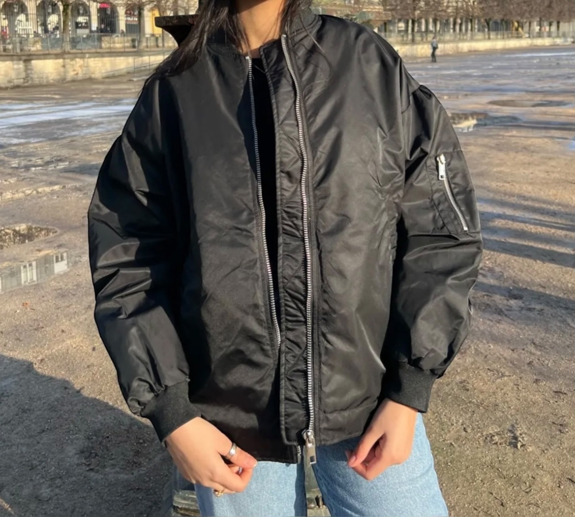 Bomber Oversize Style Collège Girl