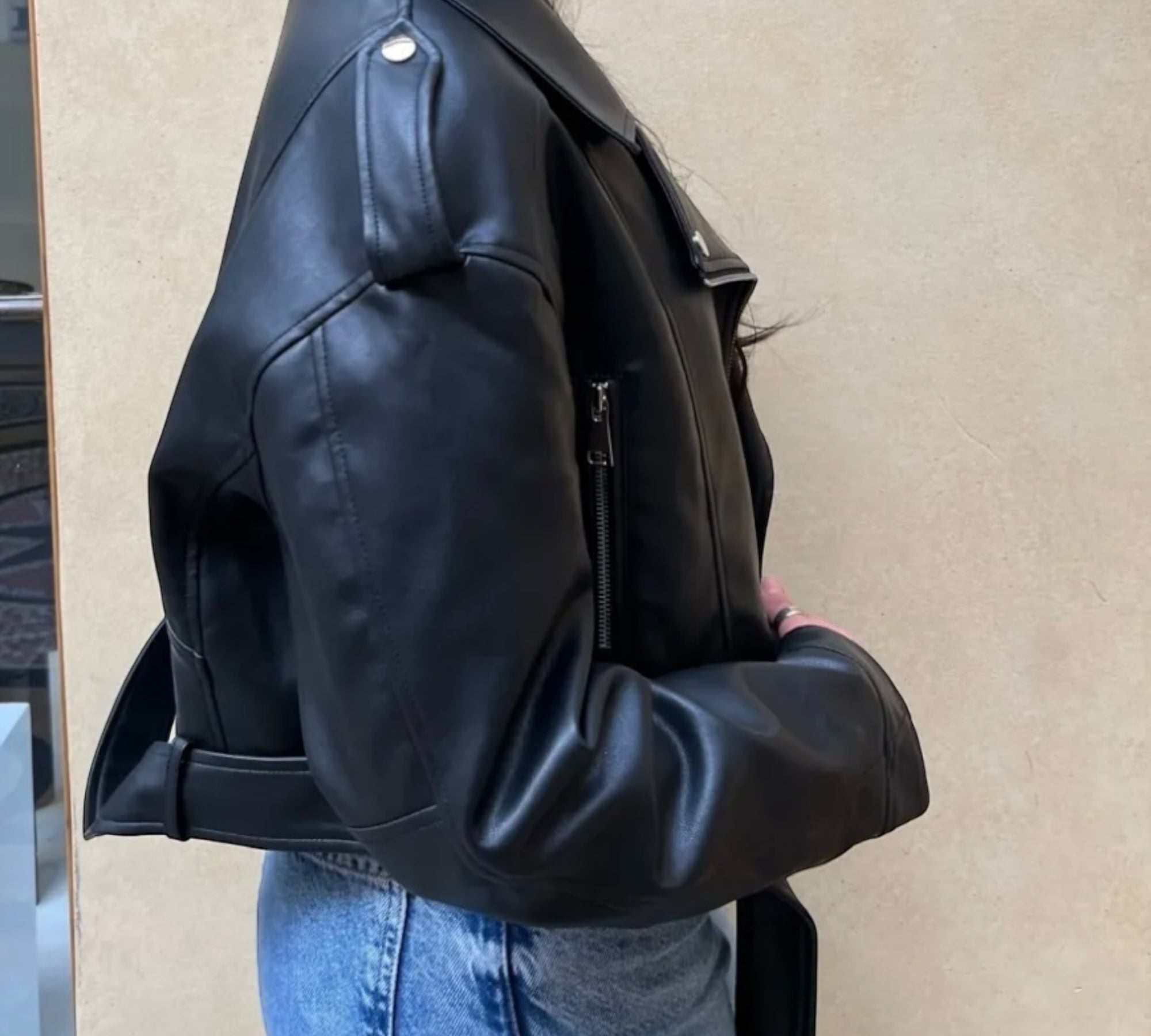 Blouson en Cuir PU Style Perfecto : L'Élégance Rebelle